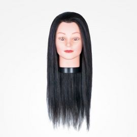 MANIQUI GIRL BLACK 60cm 23.6" NEGRO BIFULL CABELLO 100% HUMANO