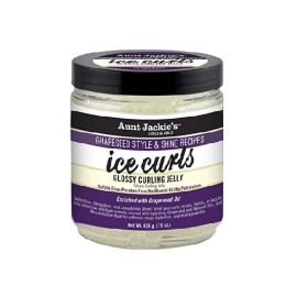 ICE CURLS GLOSSY CURLING JELLY GRAPESSED STYLE & SHINE RECIPES AUNT JACKIE'S 426ml